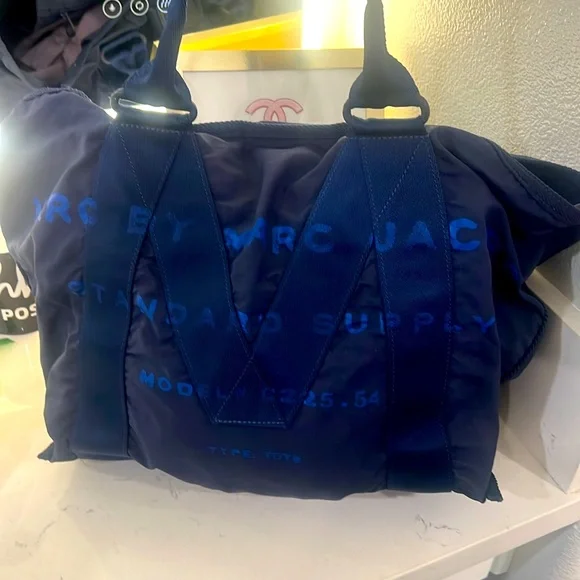 Marc By Jacobs Leather Tote Bag Indigo Large Capacity navy/blue 2013 collection - Picture 3 of 16